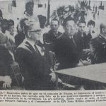 Francisco Díaz de León (al centro) momentos antes de la develación de placa con su nombre